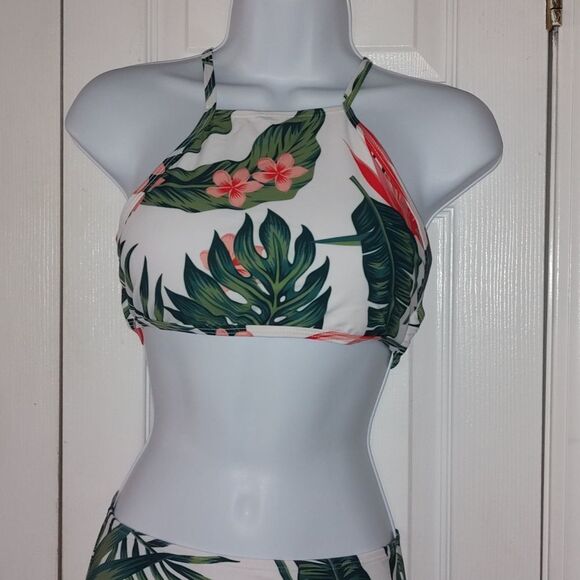 Shein high waist tropical binkini  Sz S - Picture 3 of 9